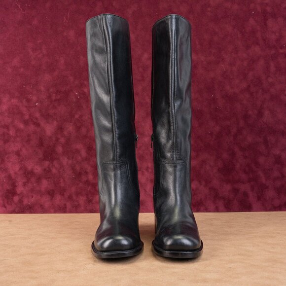 Seychelles Women San Black Leather Riding Western Boho Knee Boots sz 7.5 - Picture 3 of 9